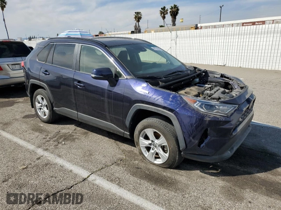 2019 Toyota RAV4 XLE with VIN JTMP1RFV8KD513544, listed as a Copart auction lot 48754385 with Not Provided miles and Salvage Title. Bid and sale history available at DreamBid. Image 4.