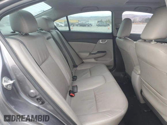 2015 Honda Civic Sedan EX-L with VIN 2HGFB2F9XFH528723, listed as a Copart auction lot 45241585 with 190,630 mi miles and Salvage Title. Bid and sale history available at carsss.com. Image 10.