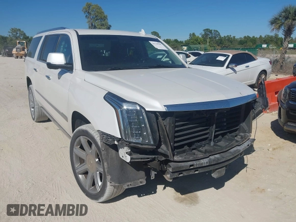 2018 Cadillac Escalade ESV Premium Luxury z VIN 1GYS3JKJ9JR167878, wystawiony jako IAAI lot #41739565 z przebiegiem 158 230 mil mil oraz . Historia ofert i sprzedaży dostępna na DreamBid. Obrazek 1.