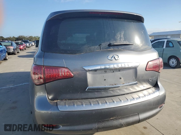 2015 Infiniti QX80 with VIN JN8AZ2NF9F9572311, listed as a Copart auction lot 75133454 with 0 mi miles and Salvage Title. Bid and sale history available at carsss.com. Image 6.