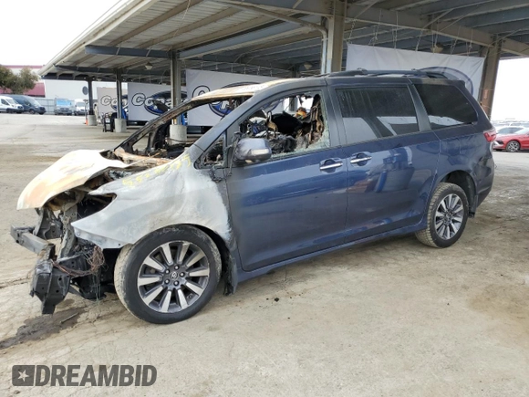2020 Toyota Sienna XLE with VIN 5TDDZ3DCXLS249579, listed as a Copart auction lot 55288175 with Not provided miles and Non repairable. Bid and sale history available at DreamBid. Image 1.