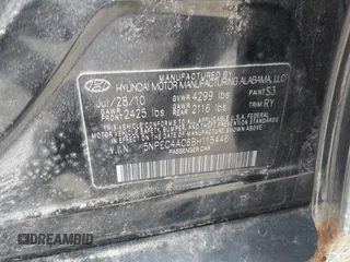 2011 Hyundai Sonata Limited with VIN 5NPEC4AC6BH115446, listed as a IAAI auction lot 42153028 with 159,419 mi miles and . Bid and sale history available at DreamBid. Image 9.