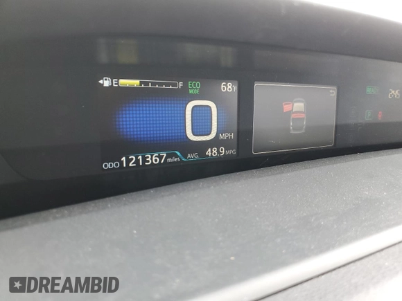 2020 Toyota Prius Prime LE with VIN JTDKARFP8L3143845, listed as a Copart auction lot 51046095 with 121,367 mi miles and Salvage Title. Bid and sale history available at carsss.com. Image 9.