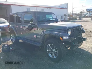 2019 Jeep Wrangler Unlimited Sahara with VIN 1C4HJXEN1KW524321, listed as a IAAI auction lot 41530430 with 41,915 mi miles and . Bid and sale history available at DreamBid. Image 1.