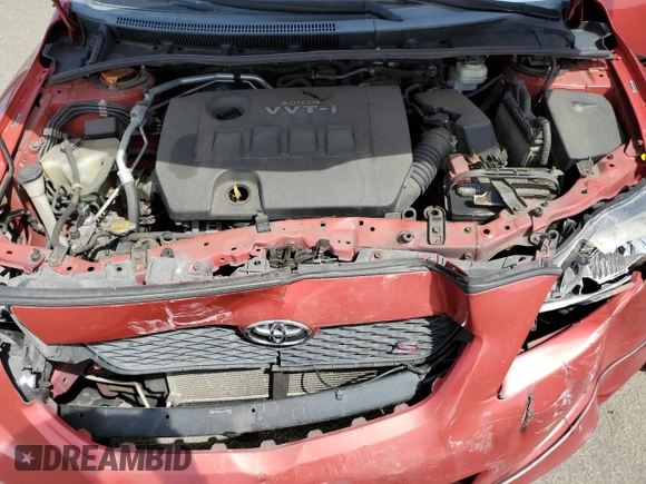2010 Toyota Corolla with VIN 2T1BU4EE2AC452483, listed as a Copart auction lot 53624035 with 135,375 mi miles and Salvage Title. Bid and sale history available at DreamBid. Image 11.