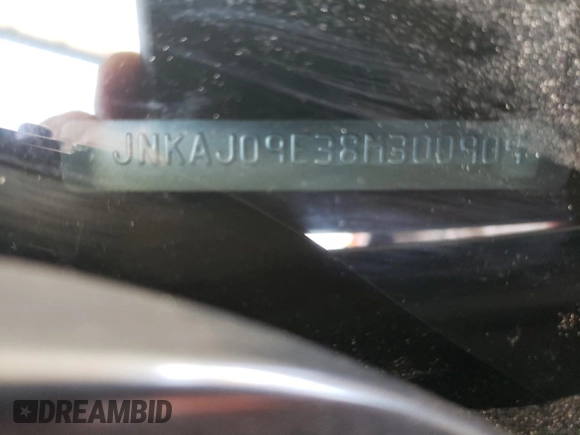 2008 Infiniti EX Journey with VIN JNKAJ09E38M300909, listed as a Copart auction lot 54041965 with 109,799 mi miles and Salvage Title. Bid and sale history available at DreamBid. Image 13.