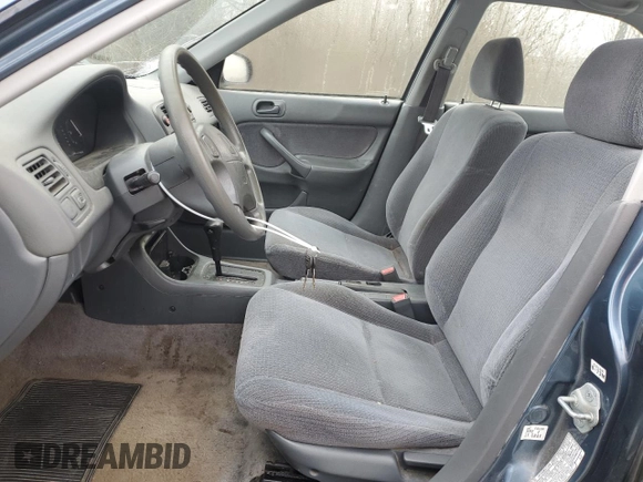 1997 Honda Civic DX with VIN JHMEJ6628VS031179, listed as a Copart auction lot 47281135 with 275,267 mi miles and Salvage Title. Bid and sale history available at DreamBid. Image 7.
