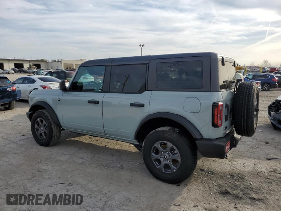 2024 Ford Bronco Big Bend с VIN 1FMDE7BH4RLB08451, выставлен на аукционе Copart как лот 49607475 с пробегом 3 569 миль миль и Списание • Salvage title. История ставок и продаж доступна на DreamBid. Изображение 2.