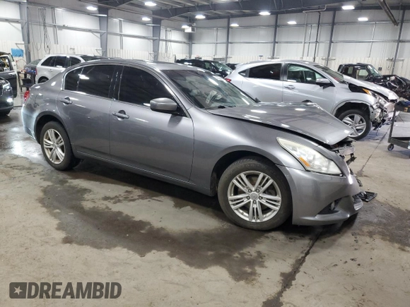 2011 Infiniti G25 x with VIN JN1DV6AR4BM651276, listed as a Copart auction lot 43564085 with 132,576 mi miles and Salvage Title. Bid and sale history available at DreamBid. Image 4.