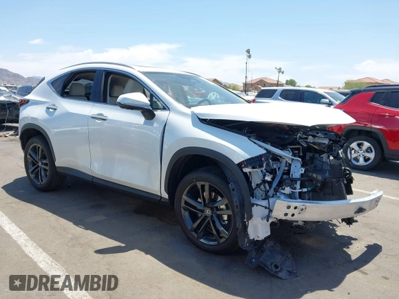 2025 Lexus NX 450h+ Luxury z VIN JTJHKCFZ0S2057811, wystawiony jako IAAI lot #42369138 z przebiegiem 1 962 mil mil oraz . Historia ofert i sprzedaży dostępna na DreamBid. Obrazek 1.