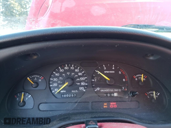1995 Ford Mustang with VIN 1FALP4449SF205979, listed as a Copart auction lot 79690704 with 100,257 mi miles and Clean title. Bid and sale history available at DreamBid. Image 9.