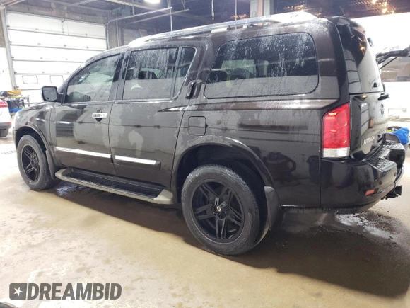 2011 Nissan Armada Platinum z VIN 5N1AA0NC6BN621460, wystawiony jako Copart lot #54748765 z przebiegiem 175 133 mil mil oraz Czysty tytuł • Clean title. Historia ofert i sprzedaży dostępna na DreamBid. Obrazek 2.