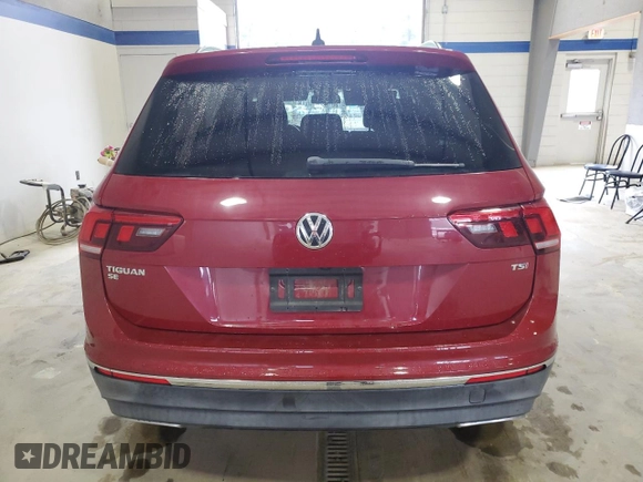 2018 Volkswagen Tiguan SEL with VIN 3VV3B7AX0JM124135, listed as a Copart auction lot 60721155 with 98,247 mi miles and Salvage title. Bid and sale history available at DreamBid. Image 6.