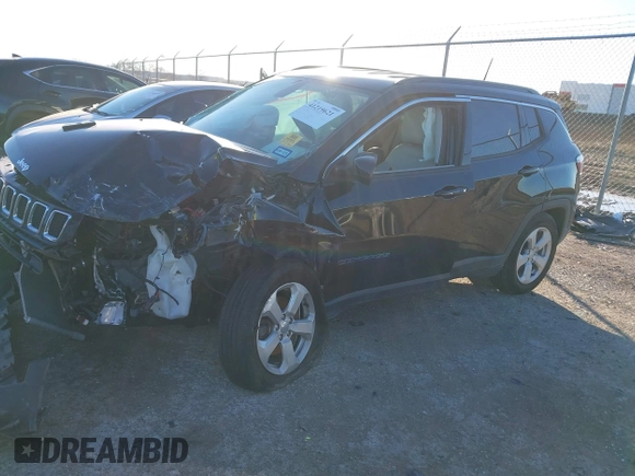 2019 Jeep Compass Latitude with VIN 3C4NJCBB1KT851846, listed as a IAAI auction lot 41219621 with 56,626 mi miles and . Bid and sale history available at DreamBid. Image 19.
