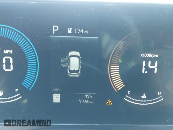 2024 Hyundai Kona SEL with VIN KM8HBCABXRU096414, listed as a IAAI auction lot 41309208 with 7,765 mi miles and . Bid and sale history available at DreamBid. Image 15.