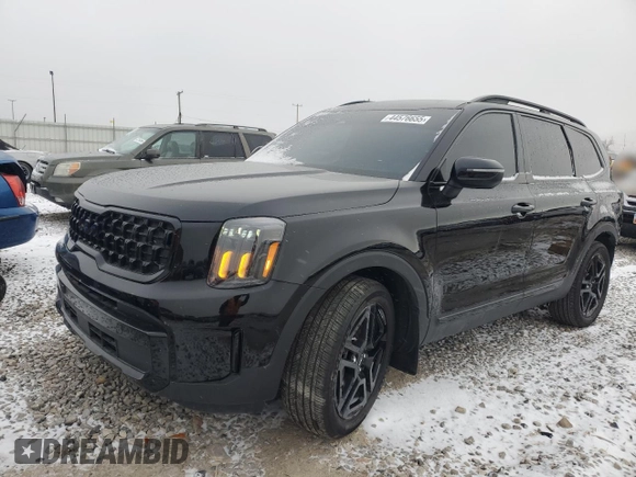 2024 Kia Telluride EX with VIN 5XYP3DGC9RG424653, listed as a Copart auction lot 44576655 with 27,418 mi miles and Salvage Title. Bid and sale history available at carsss.com. Image 1.