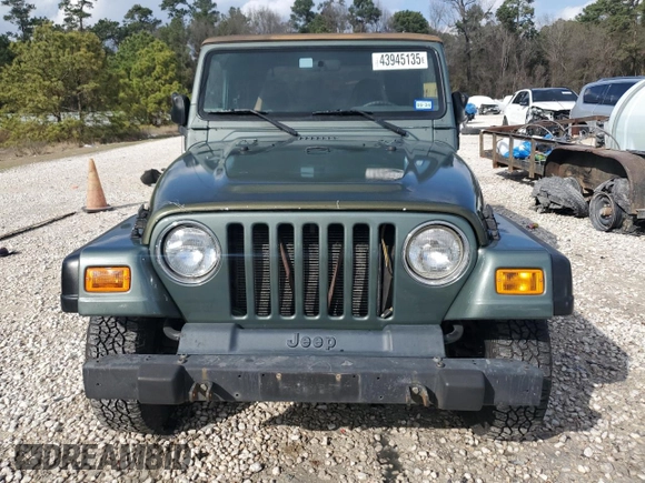2000 Jeep Wrangler SE with VIN 1J4FA29P6YP753791, listed as a Copart auction lot 43945135 with 162,532 mi miles and Salvage Title. Bid and sale history available at carsss.com. Image 5.