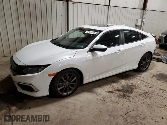 2020 Honda Civic Sedan EX with VIN 19XFC1F37LE213550, listed as a Copart auction lot 52128175 with 31,164 mi miles and Salvage Title. Bid and sale history available at carsss.com. Image 1.