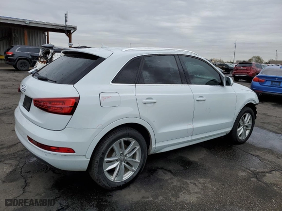 2016 Audi Q3 Premium Plus with VIN WA1BFCFS9GR005327, listed as a Copart auction lot 50389585 with 105,616 mi miles and Salvage Title. Bid and sale history available at carsss.com. Image 3.