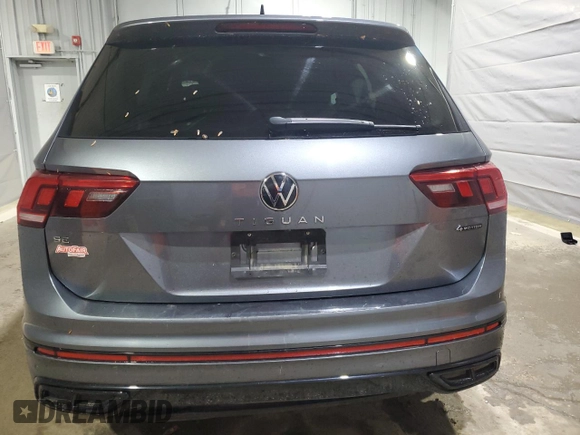 2022 Volkswagen Tiguan SE R-Line Black with VIN 3VV8B7AX6NM026562, listed as a Copart auction lot 57569015 with 115,478 mi miles and Salvage title. Bid and sale history available at DreamBid. Image 6.