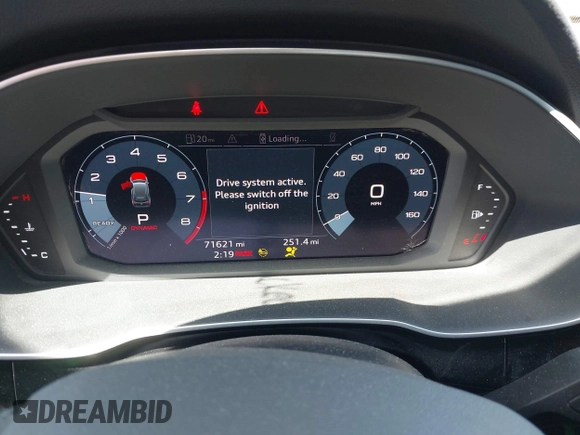 2021 Audi Q3 S line Premium with VIN WA1DECF3XM1085641, listed as a IAAI auction lot 41949213 with 71,621 mi miles and . Bid and sale history available at DreamBid. Image 7.