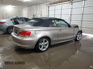 2013 BMW 1 Series 128i with VIN WBAUL7C51DVU09218, listed as a Copart auction lot 53357235 with 119,644 mi miles and Salvage Title. Bid and sale history available at carsss.com. Image 3.