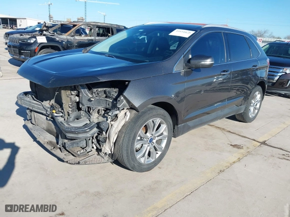 2019 Ford Edge Titanium with VIN 2FMPK3K97KBC46935, listed as a IAAI auction lot 41651078 with 163,387 mi miles. Bid and sale history available at carsss.com. Image 18.