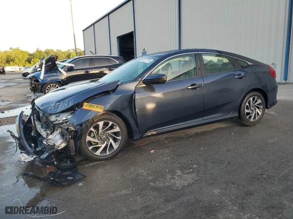 2017 Honda Civic Sedan EX with VIN 19XFC2F73HE073609, listed as a Copart auction lot 51757775 with 55,946 mi miles and Salvage Title. Bid and sale history available at carsss.com. Image 1.