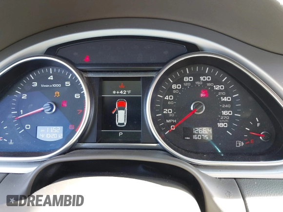2013 Audi Q7 3.0T Premium Plus with VIN WA1LGAFE7DD002922, listed as a IAAI auction lot 41420595 with 160,751 mi miles. Bid and sale history available at carsss.com. Image 15.
