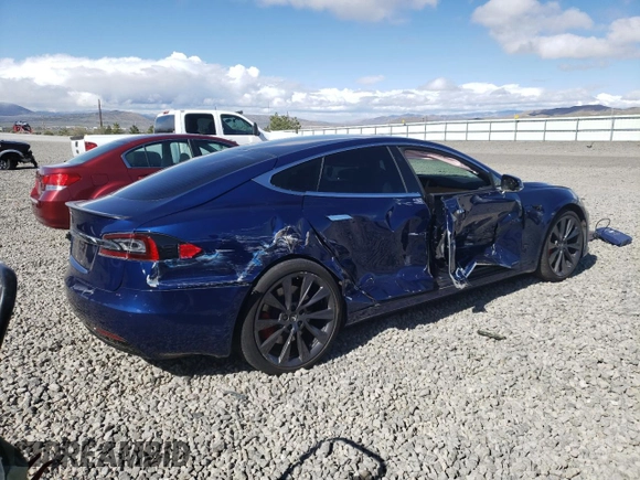 2021 Tesla Model S 75D with VIN 5YJSA1E44MF426532, listed as a Copart auction lot 56600895 with Not provided miles and Salvage title. Bid and sale history available at DreamBid. Image 3.