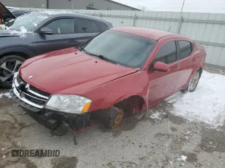 2012 Dodge Avenger SXT Plus with VIN 1C3CDZEG1CN116654, listed as a Copart auction lot 46217135 with Not Provided miles and Salvage Title. Bid and sale history available at carsss.com. Image 1.