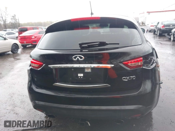 2017 Infiniti QX70 with VIN JN8CS1MW4HM413401, listed as a IAAI auction lot 41948069 with 105,062 mi miles. Bid and sale history available at carsss.com. Image 16.