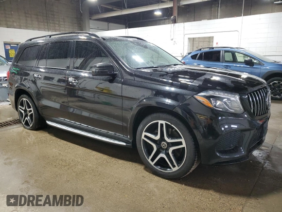 2017 Mercedes-Benz GLS 550 with VIN 4JGDF7DE1HA918632, listed as a Copart auction lot 49930205 with 122,610 mi miles and Salvage title. Bid and sale history available at DreamBid. Image 4.