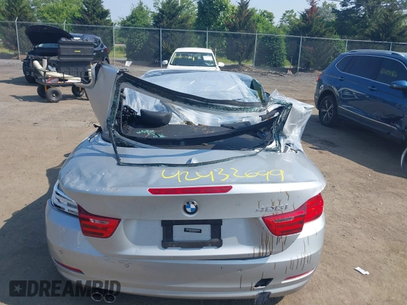 2014 BMW 4 Series 428i with VIN WBA3V7C55EJ873028, listed as a IAAI auction lot 42432699 with 24,063 mi miles and . Bid and sale history available at DreamBid. Image 17.
