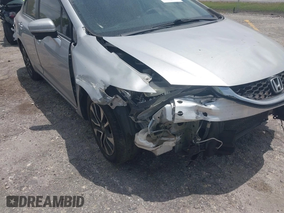 2015 Honda Civic Sedan EX with VIN 19XFB2F83FE116399, listed as a IAAI auction lot 42050811 with 156,682 mi miles. Bid and sale history available at carsss.com. Image 6.