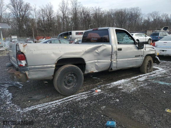 1998 Dodge Ram 1500 with VIN 1B7HC16X4WS687906, listed as a Copart auction lot 84840744 with 0 mi miles and Salvage Title. Bid and sale history available at carsss.com. Image 3.