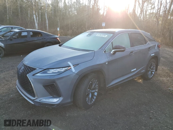 2021 Lexus RX with VIN 2T2YGMDA5MC058704, listed as a Copart auction lot 81347274 with 52,338 mi miles and Salvage Title. Bid and sale history available at carsss.com. Image 1.