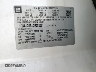 2016 GMC Yukon XL SLT z VIN 1GKS1GKC1GR252081, wystawiony jako Copart lot #53354975 z przebiegiem 200 621 mil mil oraz Szkoda całkowita • Salvage title. Historia ofert i sprzedaży dostępna na DreamBid. Obrazek 13.