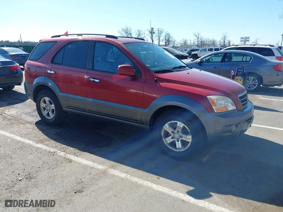 2008 Kia Sorento EX with VIN KNDJC736385860784, listed as a IAAI auction lot 41756912 with 115,103 mi miles. Bid and sale history available at carsss.com. Image 1.