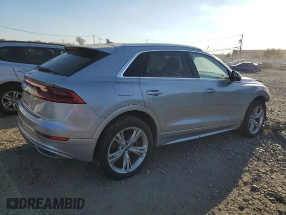 2021 Audi Q8 Premium Plus with VIN WA1BVAF1XMD005456, listed as a Copart auction lot 74460904 with 24,854 mi miles and Salvage Title. Bid and sale history available at carsss.com. Image 3.