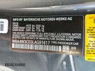 2020 BMW 4 Series 430i with VIN WBA4W3C03LAG91617, listed as a Copart auction lot 48552845 with 59,706 mi miles and Salvage title. Bid and sale history available at DreamBid. Image 12.