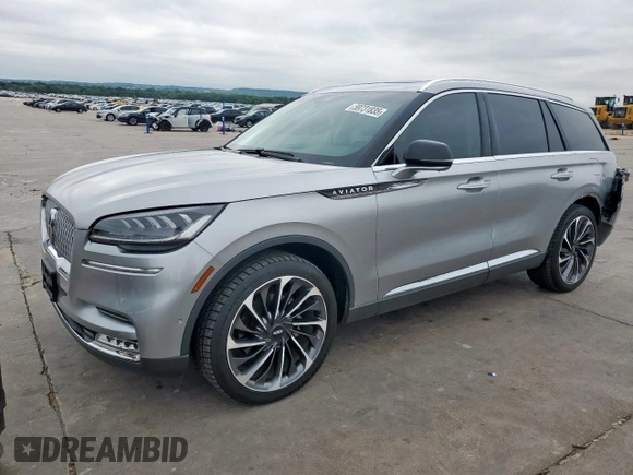 2021 Lincoln Aviator Reserve with VIN 5LM5J7XC8MGL05957, listed as a Copart auction lot 59731835 with 52,788 mi miles and Salvage title. Bid and sale history available at DreamBid. Image 1.