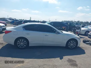 2017 Infiniti Q50 2.0t with VIN JN1CV7AP4HM642506, listed as a IAAI auction lot 41454542 with 131,807 mi miles. Bid and sale history available at carsss.com. Image 13.