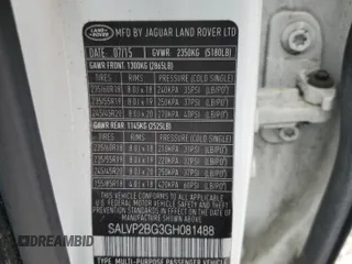 2016 Land Rover Range Rover Evoque SE с VIN SALVP2BG3GH081488, выставлен на аукционе Copart как лот 54192595 с пробегом 107 532 миль миль и Списание • Salvage title. История ставок и продаж доступна на DreamBid. Изображение 13.