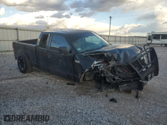 2005 Ford F-150 STX with VIN 1FTRX12W95NA75834, listed as a Copart auction lot 46849285 with 182,546 mi miles and Salvage Title. Bid and sale history available at carsss.com. Image 4.