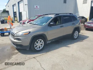 2017 Jeep Cherokee Sport with VIN 1C4PJLAB6HW643474, listed as a Copart auction lot 54386245 with 17,799 mi miles and Salvage Title. Bid and sale history available at carsss.com. Image 1.