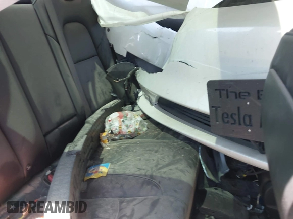 2018 Tesla Model 3 Long Range Battery with VIN 5YJ3E1EA3JF057527, listed as a IAAI auction lot 42072126 with 1 mi miles. Bid and sale history available at carsss.com. Image 8.