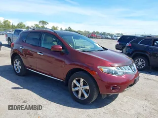 2010 Nissan Murano SL with VIN JN8AZ1MW8AW127533, listed as a IAAI auction lot 41876611 with 123,539 mi miles. Bid and sale history available at carsss.com. Image 1.