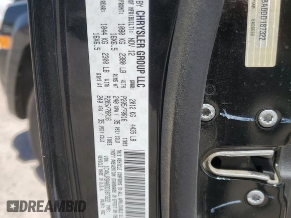 2013 Jeep Patriot Sport с VIN 1C4NJPBA0DD187322, выставлен на аукционе Copart как лот 57281745 с пробегом 108 006 миль миль и Списание • Salvage title. История ставок и продаж доступна на DreamBid. Изображение 13.