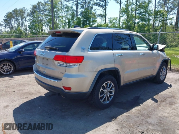 2014 Jeep Grand Cherokee Limited with VIN 1C4RJEBG4EC528934, listed as a IAAI auction lot 42033511 with 63,601 mi miles and . Bid and sale history available at DreamBid. Image 4.